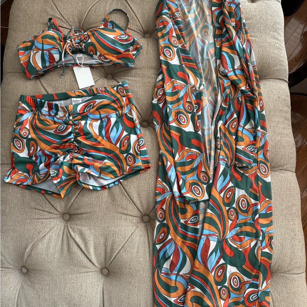 Vibrant Multicolor Swim Set